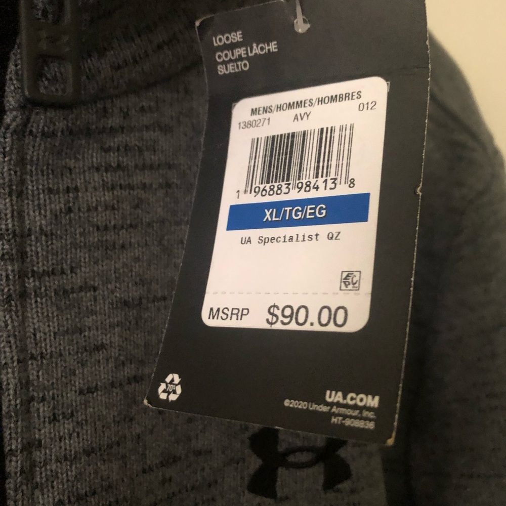 NWT Men’s Under Armour Fleece-lined Pull Over XL